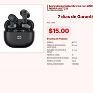 Audífonos 1HORA AUT211 con Cancelación de Ruido ANC -25dB por $15.00 VPT#-0028 - Img 55424731