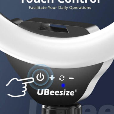 Aro de luz LED UBeesize de 12 pulgadas con trípode de 62 pulgadas TBC001 - Img 127718478