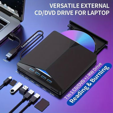 Unidad Externa CD/DVD USB 3.0 7 en 1 | 📦 NUEVO EN CAJA - Img 126934246