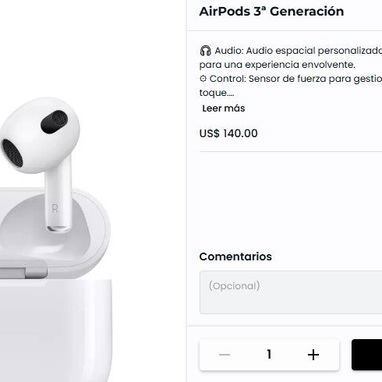 AUDIFONOS INALAMBRICOS IPHONE ORIGINALES SELLADOS AirPods 3ª Generación GARANTIA. 54741004 - Img 102667593