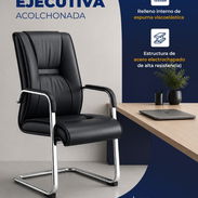 Silla Ejecutiva Acolchonada Negra Sunsheing - Img 56663641