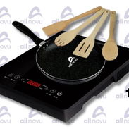Cocina Inducción de 1500W + Sartén + Juego de Cucharas de Madera (LT) - Img 54440068