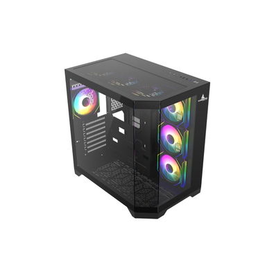 💻 Iceberg Crystal Edge – Chasis Gaming ATX. Vista panorámica 3 lados, cristal templado + 7 Ventiladores ARGB 💻🌐 216.8 - 2/8