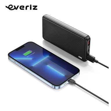 Cargador portatil 10000 mAh. Carga Rápida 22.5W + PD 20W. Puertos: 2 USB + 1 USB-C. Power bank - 4/4