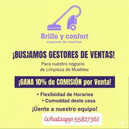 Busco gestores de ventas para conseguir clientes a servicio de limpieza de muebles ✅️   Pago 10% de la venta   Interesad - Img 55436268