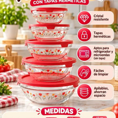 Set de 5 pozuelos de cristal en 4000 cup - 2/2