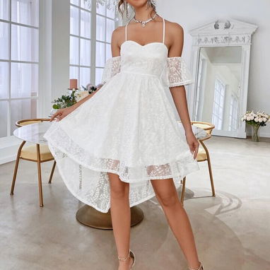 Vestido blanco para fiestas, bodas - Img 123532291