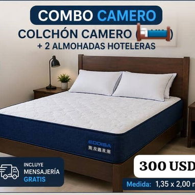 Combo colchon EDSM mas almohada - Img 119736362