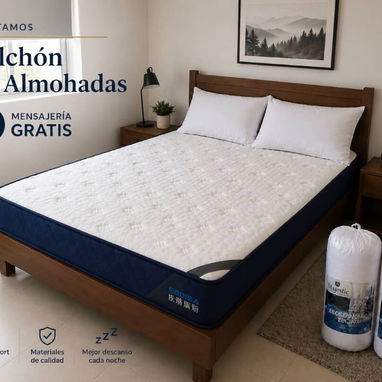 💤 *Colchón de Resortes Ensacados con Capas Multiconfort - EDSM A* - Img 121060350