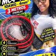 ⚡☀️ ¡CONECTA TU ENERGÍA SOLAR CON CALIDAD Y SEGURIDAD! ☀️⚡ 🔌 CABLE MC4 - MC4 ⚡ 10AWG - 4mm² 📏 3 METROS (PAREJA) ✅ Alta - Img 58218695
