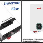 *COMBO*  *Inversor Must de 6kw ➕️ Batería Must de 10kwh*   - Precio 3330 USD  - Con transporte  - Garantía 7 días - Img 58183385