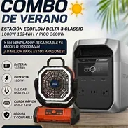 COMBO ECOFLOW DELTA 3 CLASICA + VENTILADOR RECARGABLE F6 20.000MAH. NUEVO!! - Img 56059326