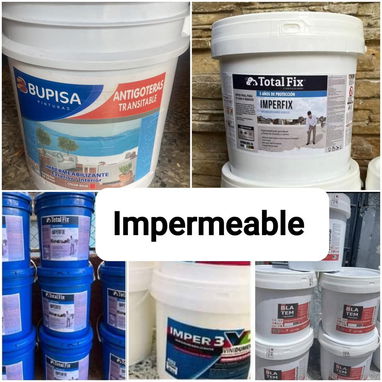 PINTURA IMPERMEABLE ROJO, GRIS Y VERDE ORIGINAL !! - Img 123672947
