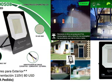 Vendo Reflector, lámpara de exterior 50W, 100W, 200V de luz LED, para alumbar patios, fachadas, fincas, carteles. - Img 63591483