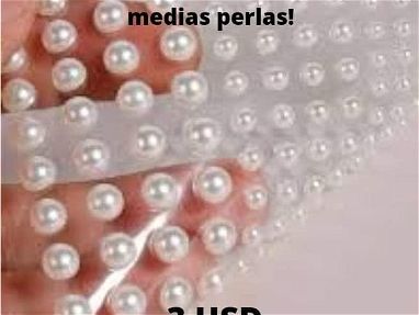 Medias perlas adhesivas para el cabello - Img main-image-45723279