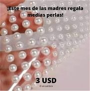 Medias perlas adhesivas para el cabello - Img 45723279