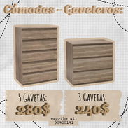 GAVETEROS. CÓMODAS. CAJONERAS. APARADOR. CHIFONER. GAVETERO DE 3 GAVETAS. GAVETERO DE 5 GAVETAS. - Img 53232249