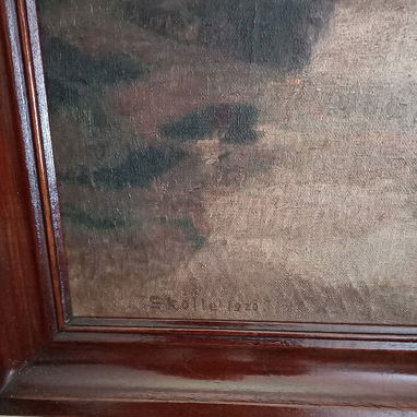 John (Hanns) Skolle 1920, óleo sobre lienzo entelado adherido a un panel de madera una técnica conocida como marouflage - 3/3