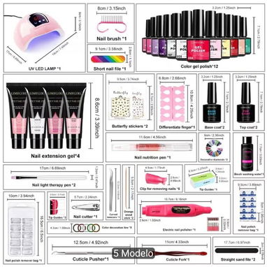 KIT DE UÑAS CON PINTURAS DE GEL - 2/2