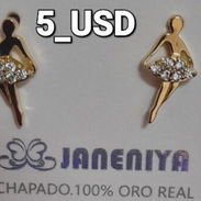 Aretes de Zirconia .Oro laminado - Img 54280198