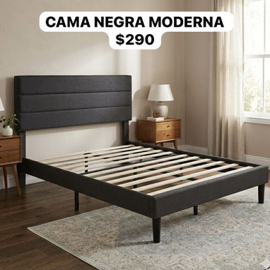 CAMAS NUEVAS MODERNAS IMPORTADAS SIN COLCHÓN - Img 122480753