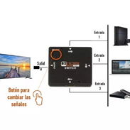 Switch HDMI//Para conectar dispositivos con salida HDMI a un mismo monitor o TV e intercambiar las salidas//Nuevos - Img 53148056