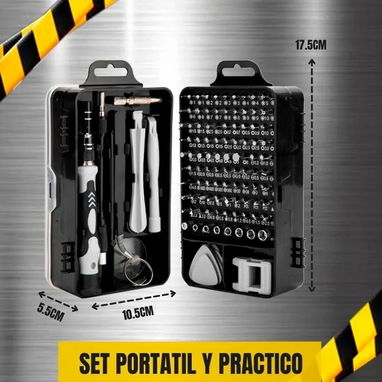 🛠️​ JUEGO DE DESTORNILLADORES 115 EN 1 🛠️​ LIT MAGNETICO 🛠️​ EXTENSOR FLEXIBLE - EXTENDIBLE 🛠️​ 5887.23.60 - Img 103647490