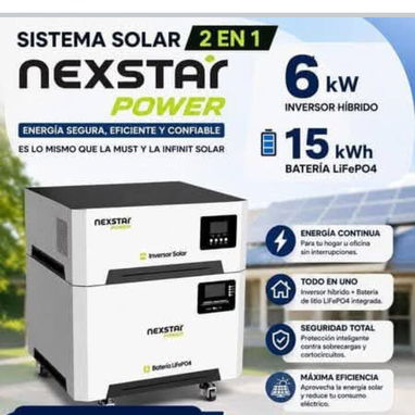 El mejor Kit Nexstar de 6 kwh con batería LiFePO4 de 15.36 kwh - Img 125108072