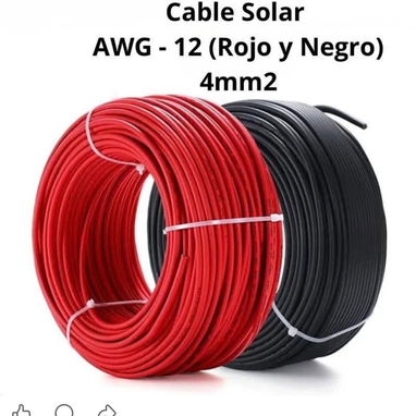 CABLE NEGRO FOTOVOLTAICO PARA PANELES SOLARES DE EXTERIOR CALIBRES 12 y 10 - Img 117691671