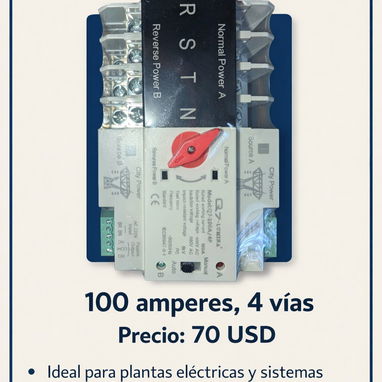 Transfer Q7 de 100 amperes, 4 vías precio 70 usd - Img 123462615