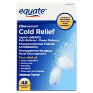Equate Alivio Efervescente para el Resfriado, 48 Tabletas, Compare con los Ingredientes Activos de Alka-Seltzer Plus® Co - Img 54924512