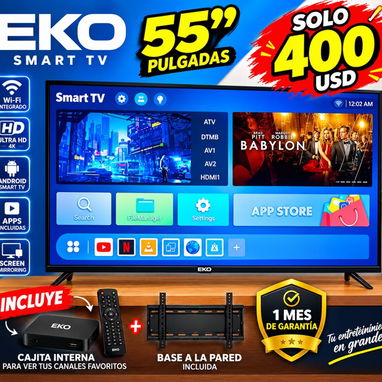 TV 55 PULGADAS CON CAJITA INTERNA MARCA EKO +BASE A LA PARED(RADICAMOS EN SAN MIGUEL DEL PADRÓN) - 2/2