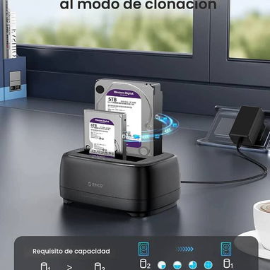 ☎️53544655 🛵 Entrega Disponible ⭐Estación Dock ORICO para Discos HDD/SSD SATA ⭐ - 6/6