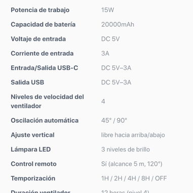 Ventilador recargable portátil f6 - 2/3