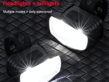 ⭕️ Luces de Bici luces NUEVAS Pack Luces Delanteras y Traseras ✅Luces Delanteras y Luces Traseras de Bici Recargable USB - Img 41352572