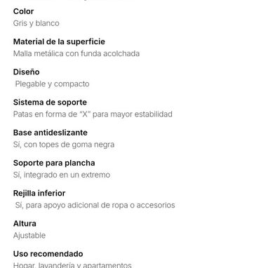 Tabla de Planchar Plegable - 2/2