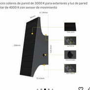 Luces solares de pared de 3000 K para exteriores y luz de pared solar de 4000 K con sensor de movimiento - Img 52735144