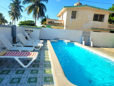 Linda casa de renta con piscina a sólo una cuadra y media de la playa de Boca Ciega,3 habit,Reservas x WhatsApp 52463651 - Img 63916318