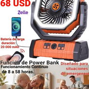 🌀 Ventilador Recargable 8" F6 - 20,000mAh + Power Bank - $68 USD - Img 56277301
