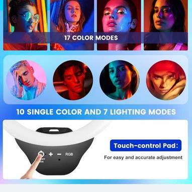 Aro de luz RGB con tripode - 4/6