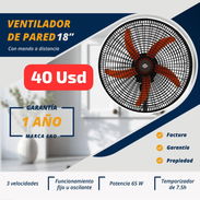 Ventilador de Pared Eko 18" con control remoto, Garantía de 1 año, Entrega por un mínimo costo adicional de 5 Usd para - Img 50692154