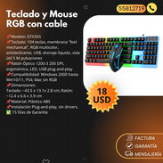 TECLADO Y MOUSE RGB CON CABLE - Img 55724103