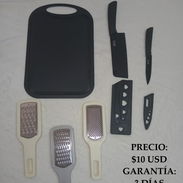 SET DE COCINA MULTIFUNCIONAL DE TABLA + CUCHILLO + RALLADORES, ENTREGA DE FACTURA, VARIEDAD DE ÚTILES DE COCINA, ETC - Img 54748823