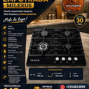 🫕 COCINA 🫕 EMPOTRABLE MILEXUS 4 HORNILLAS . MENSAJERIA CON FACTURA Y GARANTIA. 📲 54833699 - Img 56533236