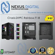 Chasis Gaming DIYPC Rainbow F1-B + 4 fanes RGB 120mm - Img 45920561