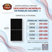 ‼⚡OFERTA RELAMPAGO ⚡‼PANELES SOLARES DESDE 550w HASTA 720W MONOCRISTALINOS , CON ATRACTIVOS PRECIOS - Img 57322873