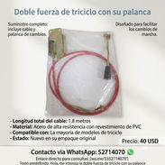 Doble fuerza de triciclo con su palanca.Precio:40 usd - Img 56859841