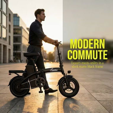 🚲 Bicicleta Eléctrica Plegable LockRun 400W – Ruedas de 14" - Img 123713043