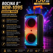 BOCINA 8'' CON MICRÓFONO 6000W PMPO NDR-1095 Nuevos en caja - Img 56387547