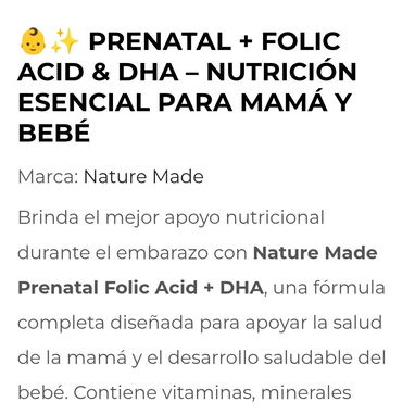 12usd PRENATAL + FÓLICO ÁCIDO - Img 121418523